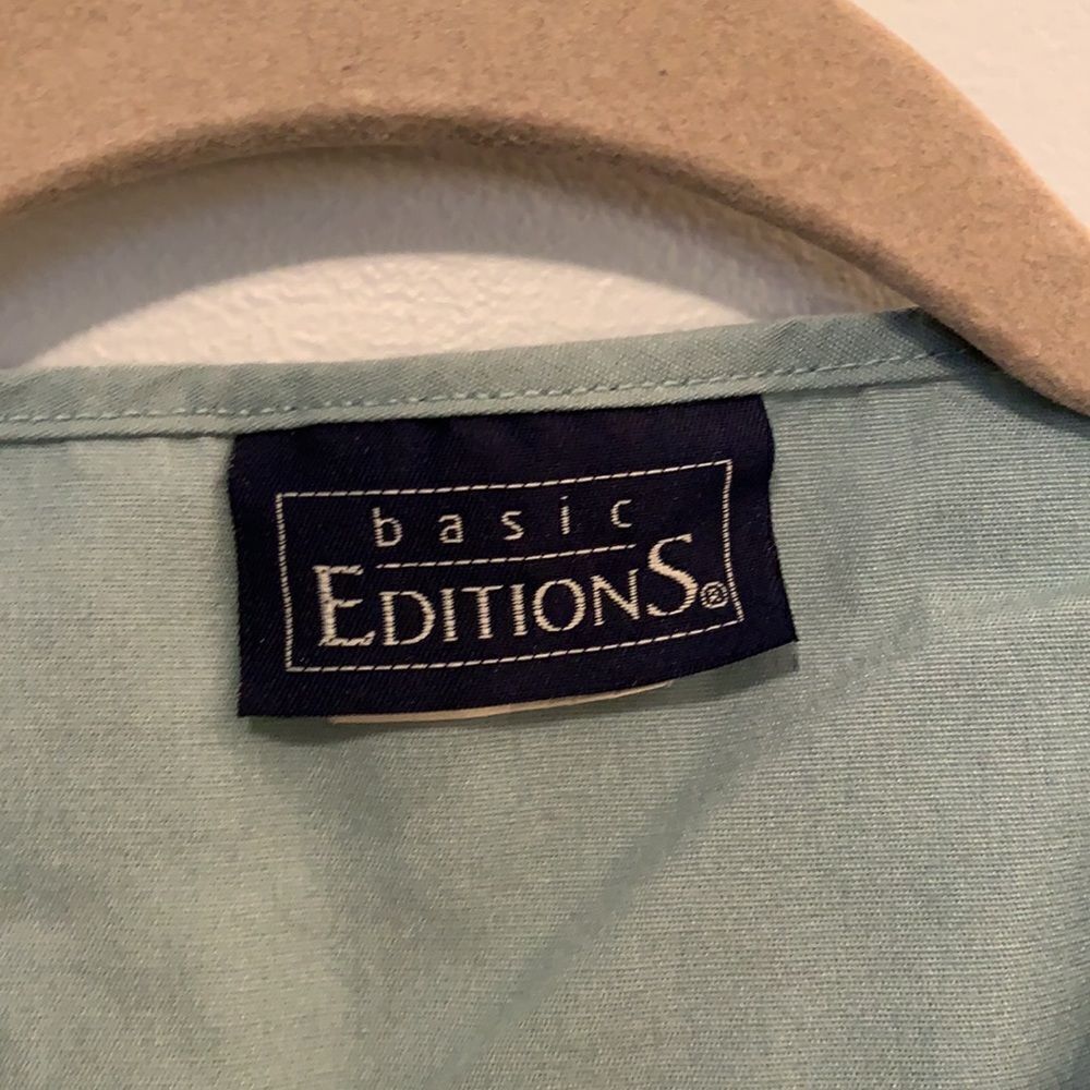 Basic Editions Sage Green Scrub Shirt - Picture 3 of 5